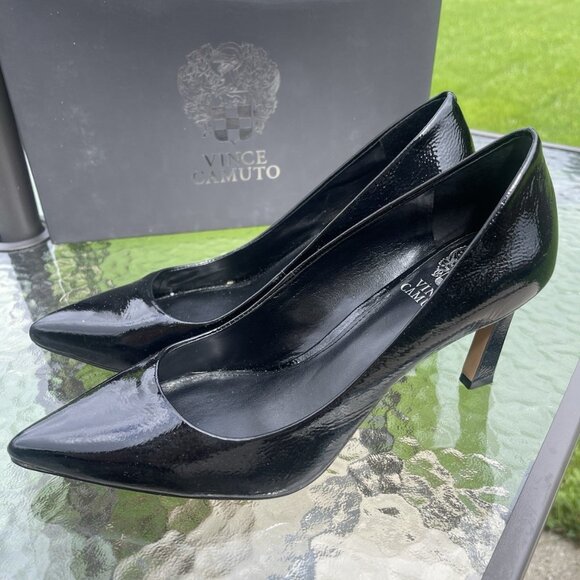 Vince Camuto Glossy Black Heels - Picture 10 of 12